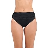 Island Goddess Banded Mid Waist Pant Bikini Swimsuit Bottom