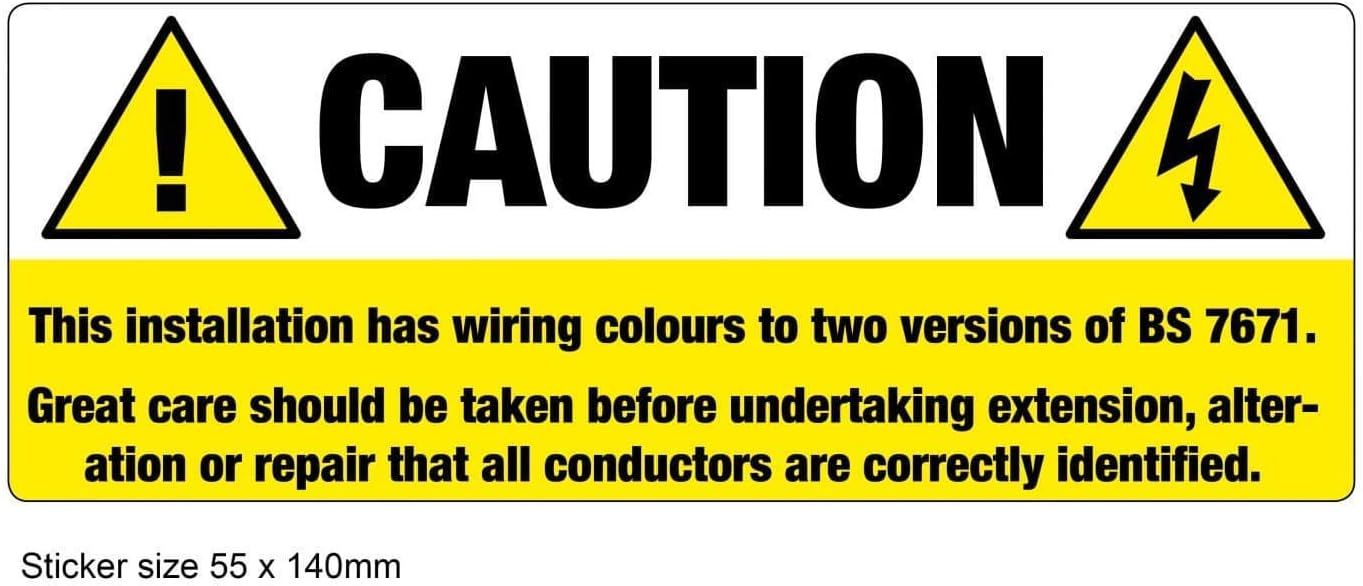 Electrical Safety Stickers, 50, Caution Amazon.co.uk Office Products