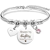 Mothers Day Gifts for Daughter,Mother's Day Gifts for Daughters Mom Adult Grown Daughter Gift from Father College Graduation 18th 21st Birthday Wedding Day Valentines Christmas Easter Xmas Bracelet