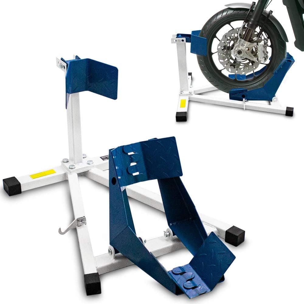Motorrad Transport Izrielar Motorrad Vorne Vorderradklemme, Radwippe Motorradwippe, Motorradständer Motorradklemme Radhalterung Wippe, Ständer Für Anhänger Vorderrad Transportständer, 2 Stück Motorrad Wippe