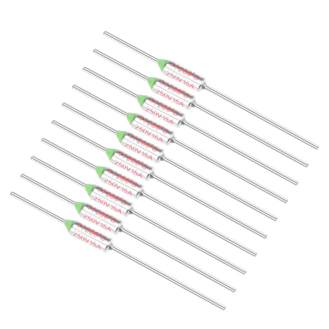 sourcing map Thermal Fuse 250V 15A TF 200 Celsius Degree Temperature Electrical Circuit Cutoff 10pcs