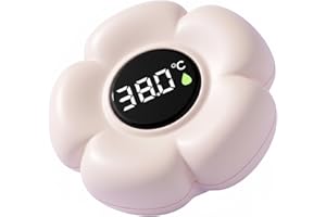 Color Alert Floating Baby Bath Thermometer Flower – Bathtub Thermometer for Infant Toddler Safety Bath Time (Beige)