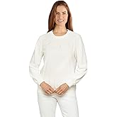 Alfred Dunner Womens Womens Petite Women's Floral Embroidery Yoke Top