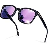 SIPHEW Polarized Sunglasses for Women/Men|Large Frame Sunglasses w UV400 Protection| Oversized Square S Mirrored Shade
