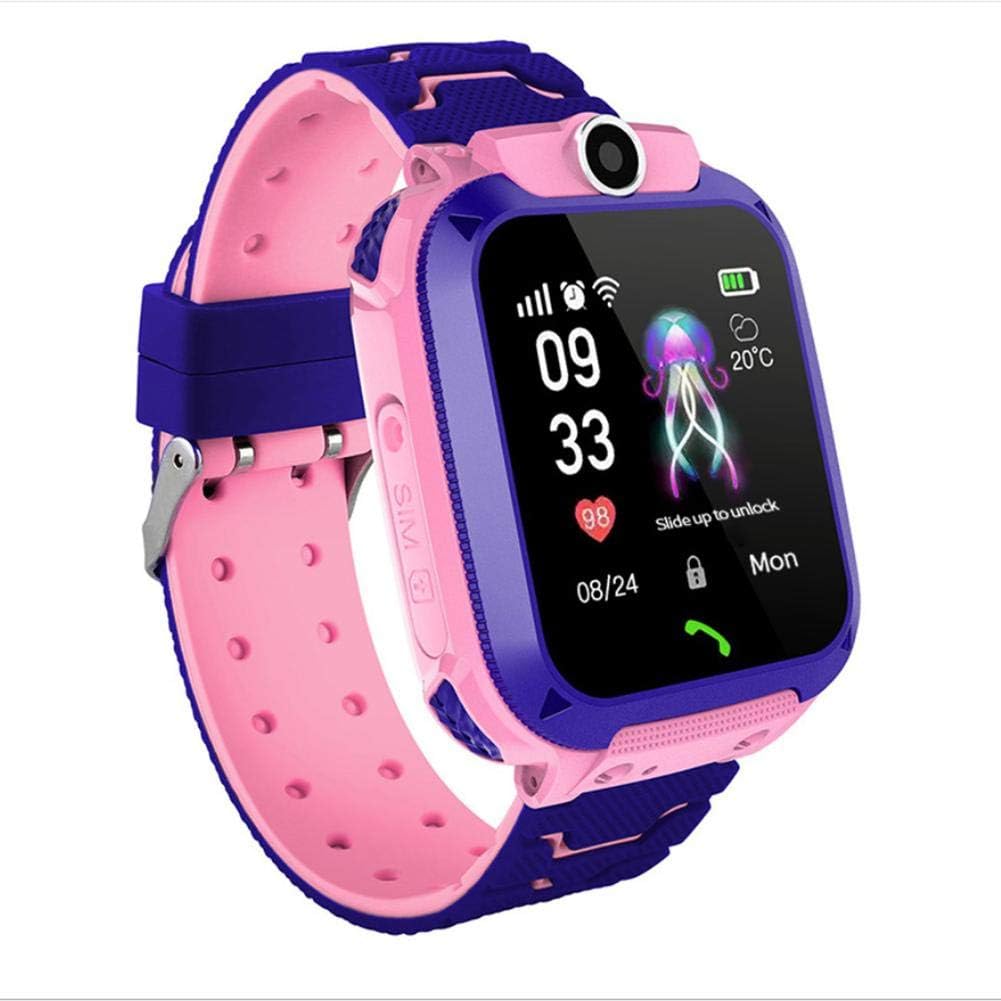 Kids Smartwatch with GPS Locator Kids Anti-Lost Smart Wristband Waterproof Remote Positioning Camera Call Smart Watch for Android iOS,Blue/Pink/Yellow