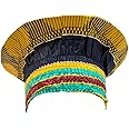 ShopHaven African Women's Nefertiti Crown Hat, Kente Print, Ankara Style, Queen Hat