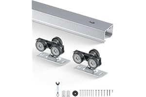 VEVOR Sliding Pocket Door Hardware Track Kit, 4.73 ft Heavy Duty Pocket Door Hardware Kit, Commercial Grade Pocket Door Hardw