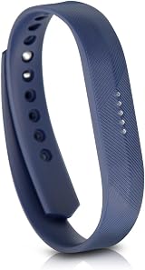 kwmobile TPU Watch Strap Set 3 for Fitbit Flex 2 Replacement Bands Black Blue view 3
