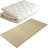 EMOOR Japanese Traditional Futon Mattress "Classe" with Igusa (Rush Grass) Tatami Mattress, Twin Size. Made in Japan