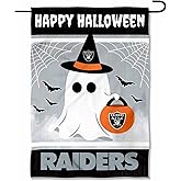 Las Vegas Raiders Happy Halloween Garden Flag Double Sided Banner