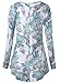 BAISHENGGT Women's Long Sleeve Loose Flared Tunic Top XXL Scuba Blue Paisley