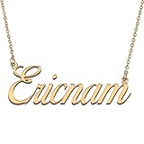 HUAN XUN Customized Custom Simple Any Name Necklace