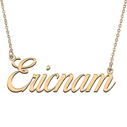 HUAN XUN Customized Custom Simple Any Name Necklace