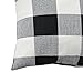 TEALP Buffalo Check Throw Pillow Cover - 18x18 inch Linen Cotton Decorative Pillow Case Home Sofa Cushion, Farmhouse Fall Home Decor, Set of 2 Black and White