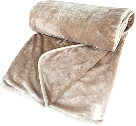 Amazon 毛布 厚手毛布 ブランケット フランネル マイクロファイバー 柔軟軽量 発熱効果 洗濯可能 静電防止 2枚合わせ 毛布 シングルサイズ140cm 0cm ベージュ 無地 ブランケット 毛布 オンライン通販