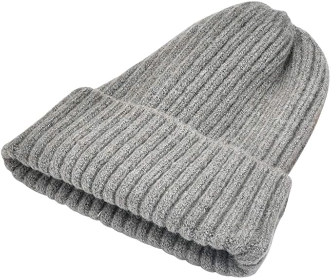 Amazon Tesss ニット帽 メンズ 厚い ショートワッチキャップ レディース ビーニー帽 ボーダーニットキャップ イスラムワッチ帽 メンズ 大きめ カプッチョリッド 無地 グレー ニット 通販