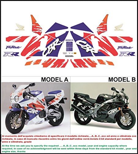 GRAPICHSMOTO Kit adesivi decal stikers HONDA CBR 900 rr 1992 FIRABLADE (specify the required model A or B)