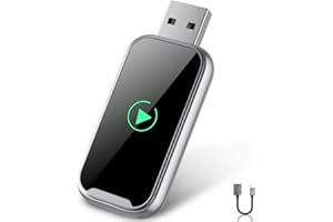 Ehomfory Wireless CarPlay Adapter for iPhone and Android, Convert Wired to Wireless CarPlay Adapter, Plug and Play, Mini Size