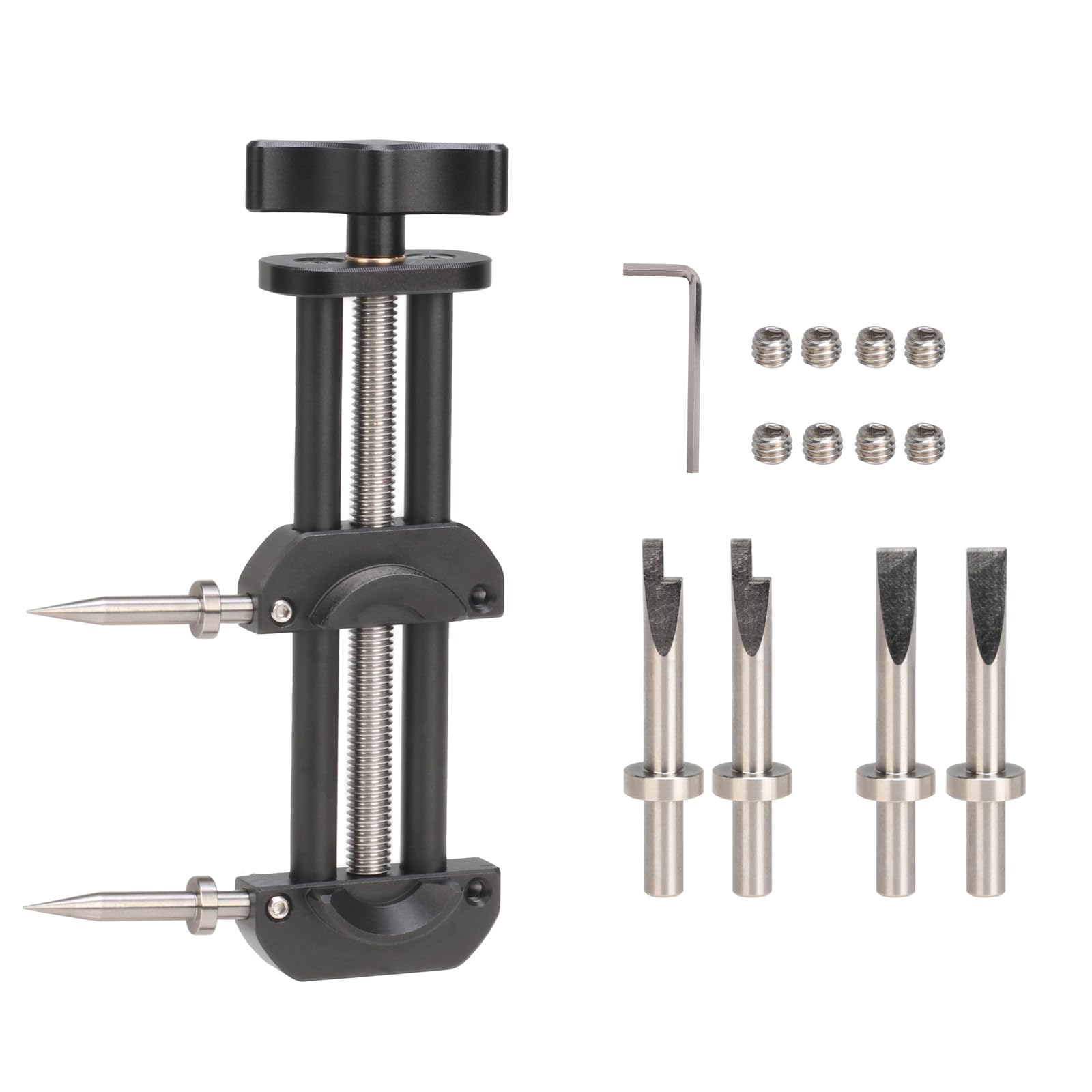 FOTGA Camera Lens Opening Repair Vice Tool Set with 3 Types of Tips Tensioner Set Adjustable Jaw Opening 10-90 mm, Metal Lens Repair for Diameter 22 mm - 105 mm Lens Filter