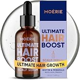 Moerie Ultimate Hair Growth Serum for Natural Hair Regrowth &amp; Thickening - Anti Thinning &amp; Hair Loss Treatment for Women - Rapid Hair Growth Products - Scalp Oil Alternative - 1.69 fl oz / 50 ml