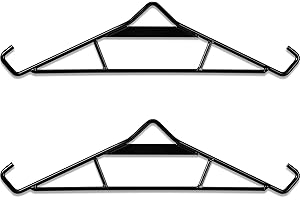 Gisafai 2 Pcs Gambrel for Hanging Deer 25 Inch Wide Heavy Weight Gambrel Steel Bar with Hooks Support Hunters Specialties for Skinning Hunting, Black Hanging Processing Tool for Deer