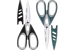 ARCHIKING Kitchen Shears Scissor & Cooking Scissors - Sharp Blades, Professional Stainless Steel Scissors for Food Meat Poultry Vegetable - Dishwasher Safe - All-Purpose Chef's Tool…