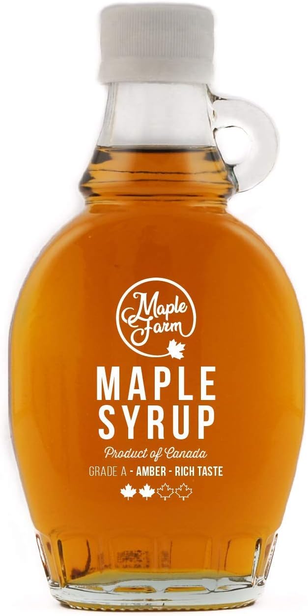 MapleFarm Pur Sirop d'érable Catégorie A, Ambré goût riche 189 ml