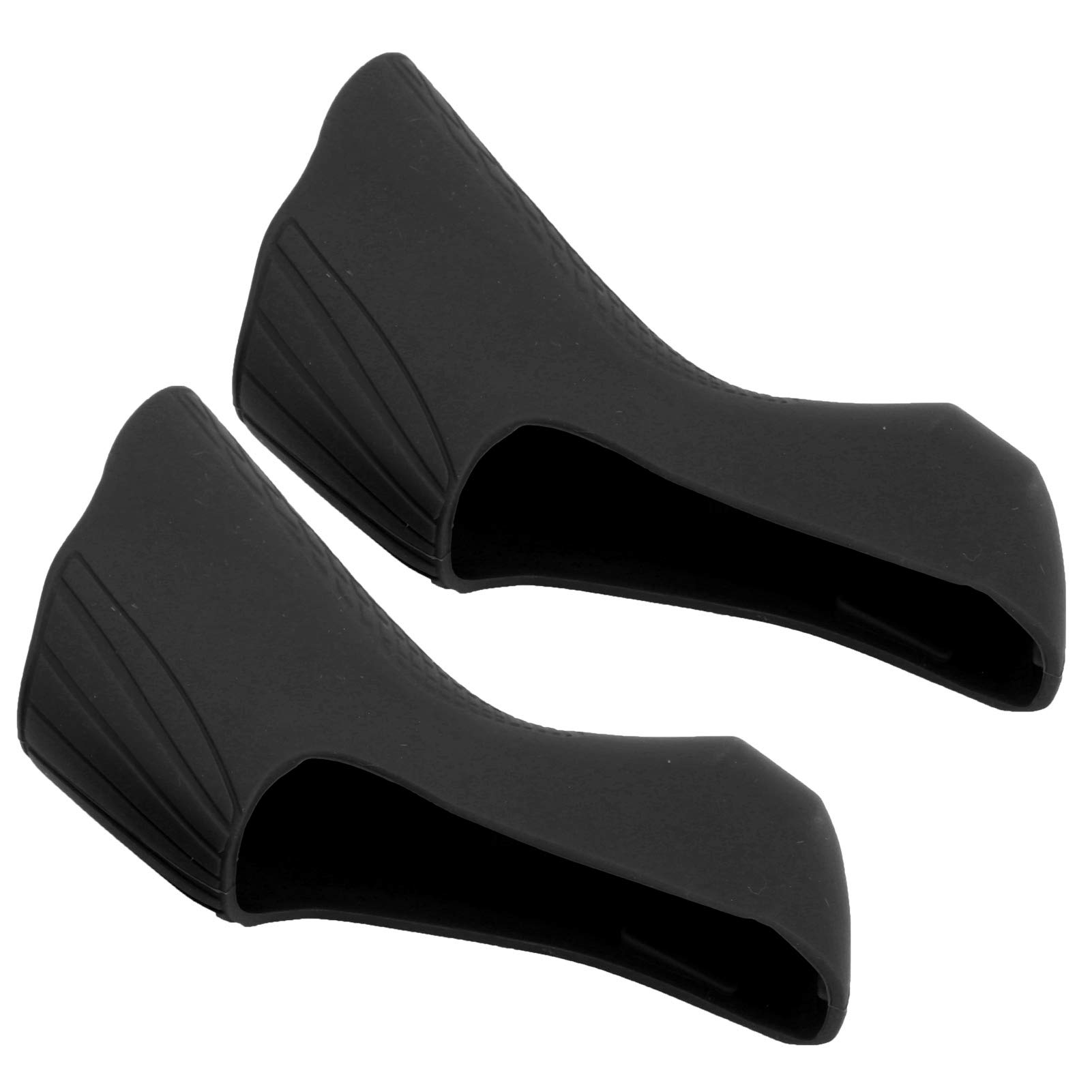 Alomejor Bike Handlebar Grip Cover Bike Brake Lever Hoods Road Bicycle Shifters Silicone Cover for R7000 R8000 (black)