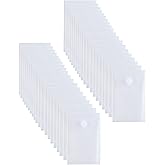 YESSART 3’’ x 5’’ Vertical Plastic Envelopes Hook Loop Closure Coupon Receipt Sticker Holder 40 Pack