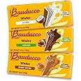 Bauducco Wafer Cookies Tropical Nut Fusion Bundle - Coconut, Hazelnut, and Peanut Butter, 5.0 oz each flavor (Pack of 3)