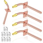 Boltigen 5PCS PEX Expansion, Cooper 1/2" Pex Copper Stub Out With Wall Flange, F1960 (3 1/2" x 6" Length)