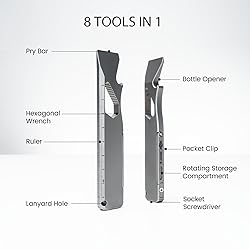 OKNIFE Opry Multitool EDC Ti Pry Bar Set, Bottle