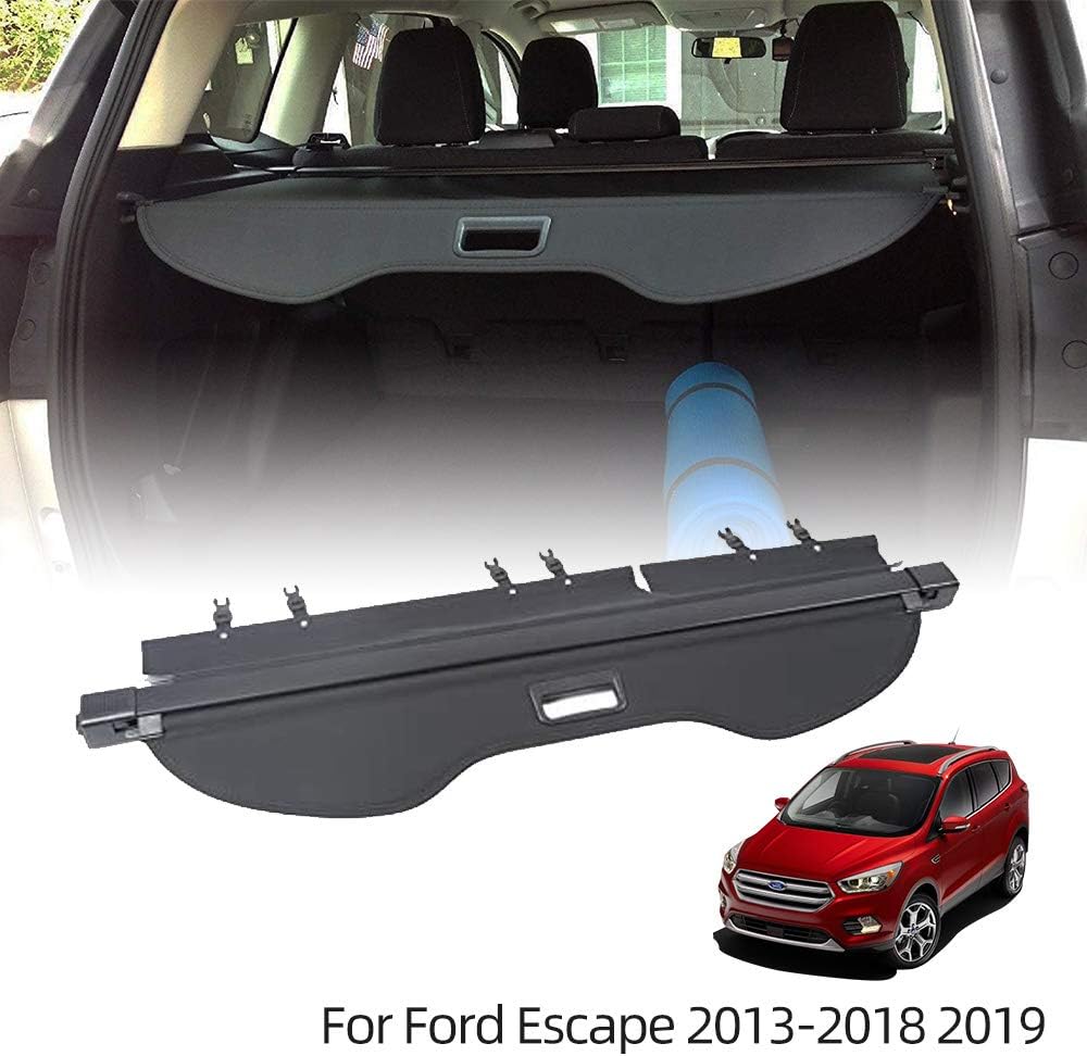 Amazon Com Vesul Retractable Rear Trunk Cargo Cover Fit For Ford Escape 2013 2019 Security Shade Shield Tonneau Cover Anti Peeping Luggage Privacy Screen With Extra Canvas Cover Automotive