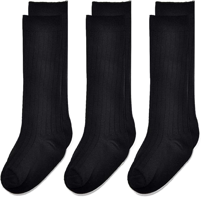 Epeius Little Girls Cotton Cable Knit Knee High Socks Kids