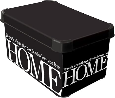 CURVER Aufbewahrungsbox Deco-Home Größe S in schwarz, Plastik, 29.5 x