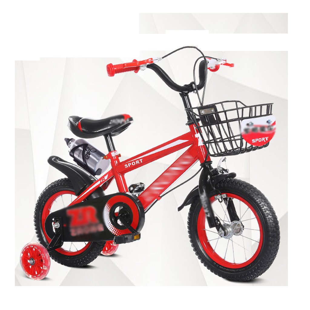 Gai Huaホーム子供用自転車子供の自転車2 Ndash 10年古いバイク80 108 Cm高さ児童ベビーcarriageサイレントフラッシュラウンド B07dqjqqlj 12 Inches レッド