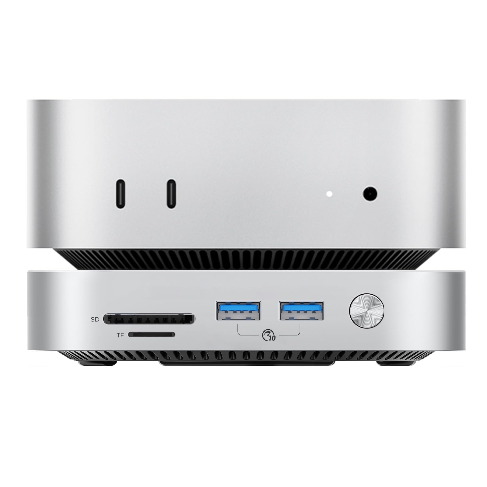 Photo 1 of ORICO MiniMate 4TB External SSD for Mac mini M4 - Dual SSD (2TB 3200MB/s + 2TB 1000MB/s) with USB 3.0 Hub, SD/TF 4.0 Reader, Desktop Expansion Storage & Port Replicator M4Ultra(4TB)