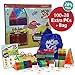 Magnetic Blocks 128 Piece Set - Magnetic Tiles for Kids, With Strong Metallic Rivets - 3D Various Magnetic Shapes that Build – TWO Magnet Car-Wheels & Click-in Numbers BONUS, Plus Storage Bag