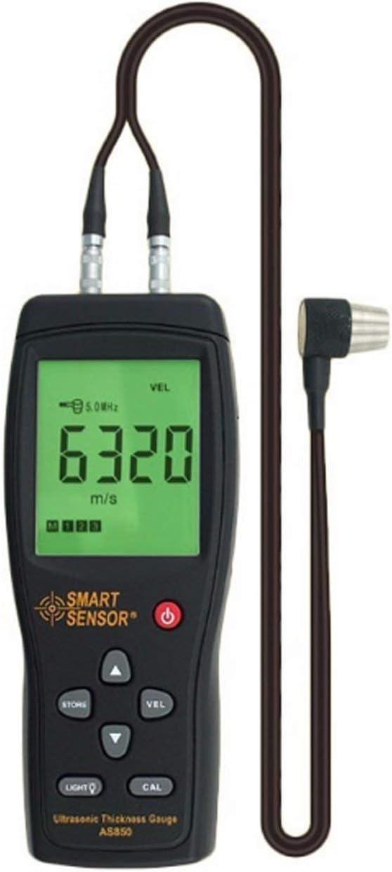 Measuring Instrument LCD Digital Ultrasonic Thickness Gauge Tester AS850 1.2 to 220MM Sound Velocity Meter for Steel Aluminium Plate