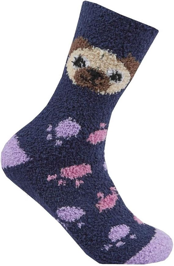 Mega® LADIES COSYS GRIPPER SOCKS/Non Slip Grip Slipper Lounge Socks