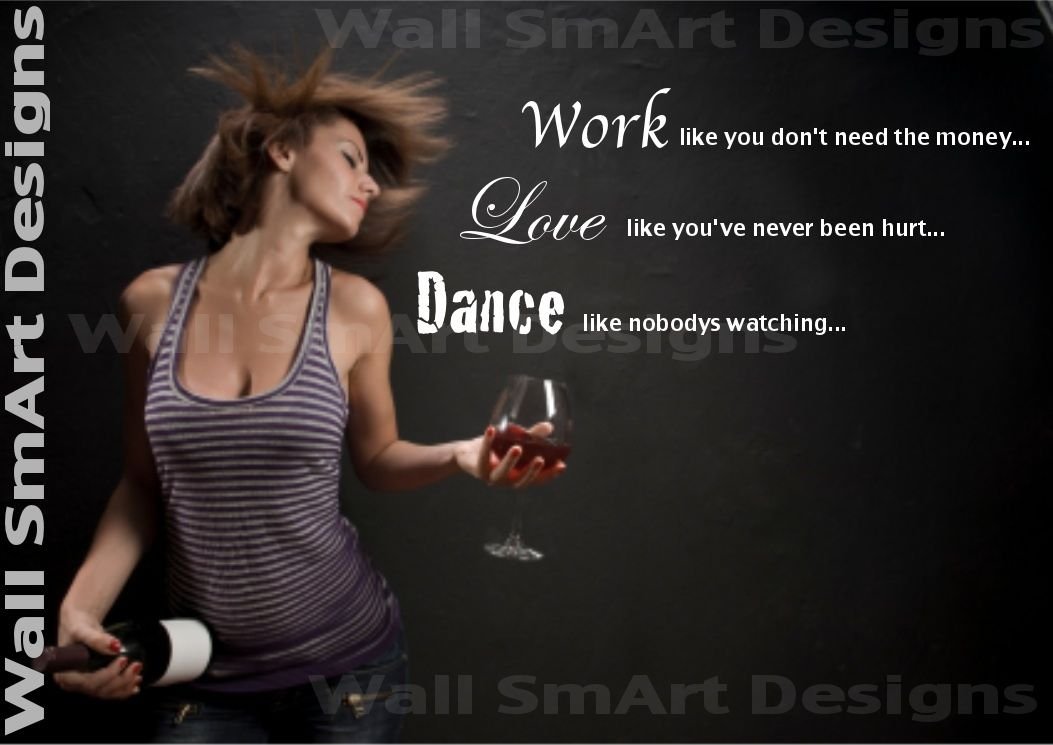 Love Dance Work Wall Sticker Mural Decal Transfer Stencil Wall Art Tattoo