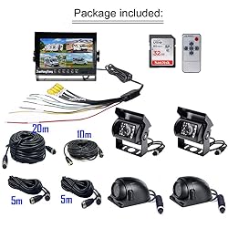 HD 1080P Backup Camera 9" Monitor DVR Kit,4 x IR