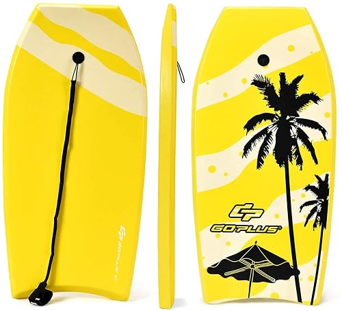 Goplus Boogie Boards for Beach, 41''/37''/33'' Lightweight Body Board ...