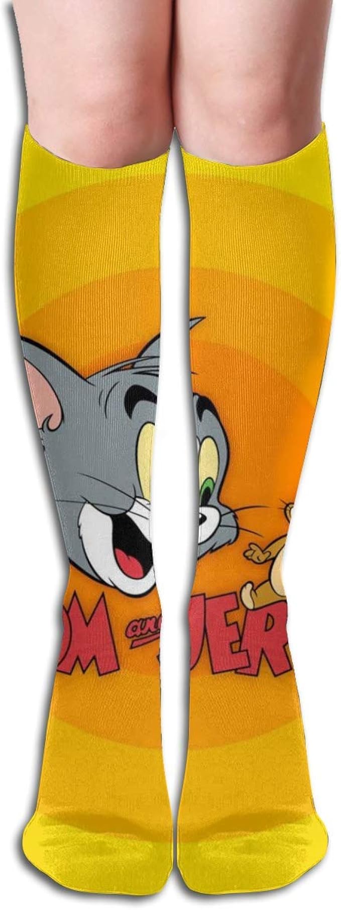 Knee High Socks Happy Tom and Jerry Cool Compression Socks for Girl