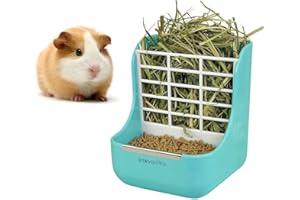 STKYGOOD Rabbit Feeder Bunny Guinea Pig Hay Feeder, Hay Guinea Pig Hay Feeder, Chinchilla Plastic Food Bow (Blue)