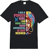 Pisces Girl Black Pisces Zodiac Sign Pisces Birthday Comfort Colors Adult Heavyweight T-Shirt