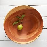 Extra Large Wooden Salad Bowl, 15-16 Inch Mahogany Wood Salad Serving Bowl
