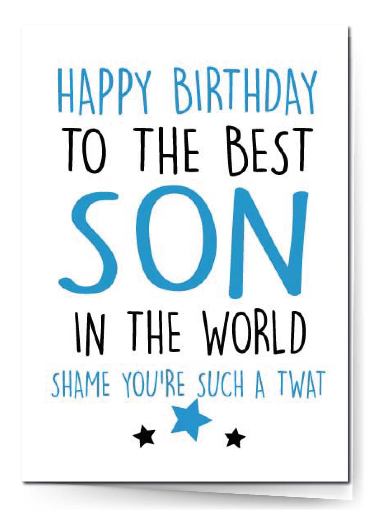 Cheeky Chops Rude Birthday Card C130 Favourite Son Full colour