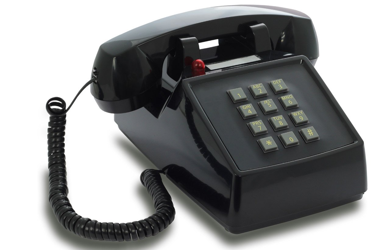Opis PushMeFon Cable: The Old Fashioned Desktop Retro Telephone - Push Button Landline Phone in Vintage Style for Home Use in Black