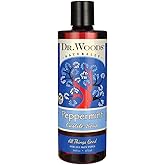 Dr. Woods Peppermint Liquid Castile Soap - Castile Soap with Pure Peppermint Oil, Body Wash for Men and Women, Contains Olive Oil, Natural Cleanser for Face, Hands, and Body - 16 Fl Oz